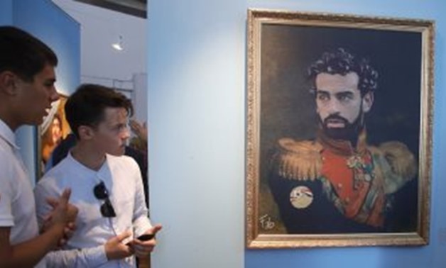 Salah’s portrait in an art exhibition – Press Photo