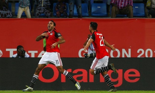 Egypt's Mahmoud Kahraba celebrates after scoring a goal. REUTERS/Amr Abdallah Dalsh 
