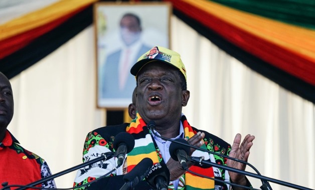 Zimbabwe President Emmerson Mnangagwa is facing a ballot box test next month
