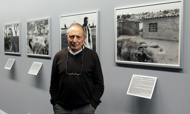South African photographer David Goldblatt in 2011 at his exhibition at the Henri Cartier-Bresson Foundation in Paris. He documented the abuses and divisions of apartheid.