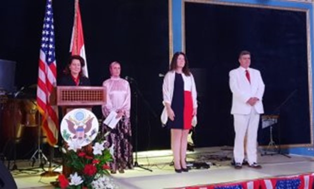 The United States Consul in Alexandria, Nancy Corbett during her speech in the U.S. consulate’s Independence Day celebration (240 years since the independence of the United States from Great Britain) - Press Photo