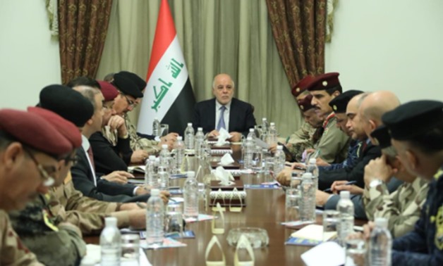 Iraqi Prime Minister Haidar Abadi meets security and military commanders on June 25, 2018- Press photo 
