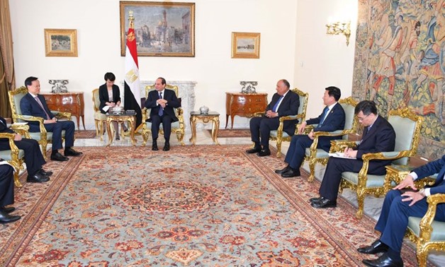 President Abdel Fatah al- Sisi received Chen Minar, a member of the Political Bureau of the Communist Party of China (CPC), and an accompanying party delegation - press photo 