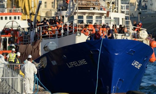 The MV Lifeline, a vessel for the German charity Mission Lifeline, arrived in Malta with 234 migrants onboard, most of them from Sudan
