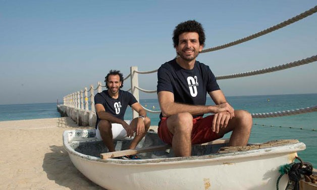 Omar Samra (Front) and Omar Nour (Back) are getting ready for the challenge - Press photo