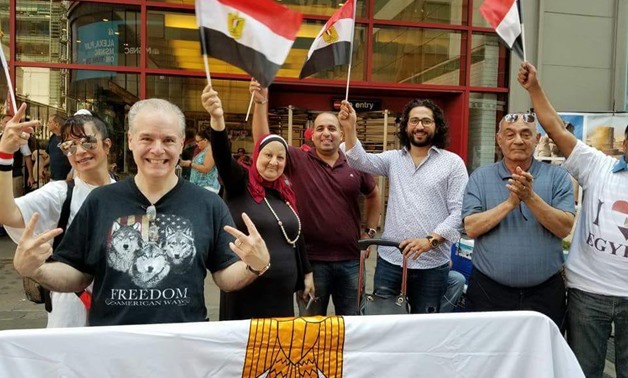 Members of the Egyptian community in the US celebrate the  5th anniversary of June 30 revolution -  Press photo