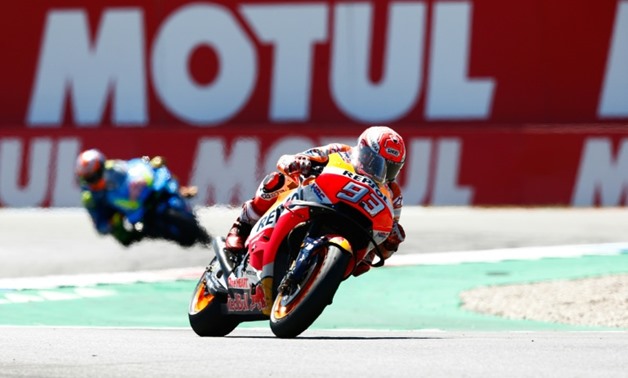 Marc Marquez seized the lead late in the Dutch Grand Prix on Sunday and pulled away to win.
ANP/AFP / Vincent Jannink

