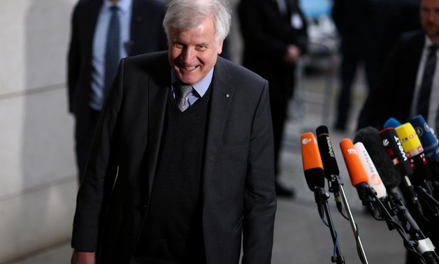 Leader of the Christian Social Union (CSU) Horst Seehofer arrives for coalition talks at the Social Democratic Party (SPD) headquarters in Berlin, Germany, February 2, 2018. REUTERS/Christian Mang
