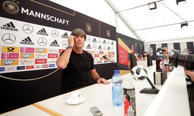 Soccer Football - FIFA World Cup - Germany Squad Announcement - Eppan, Italy - June 4, 2018 Germany coach Joachim Loew during the press conference REUTERS/Lisi Niesner

