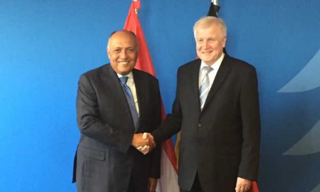 FM Shoukry during meeting with German interior minister Horst Seehofer on Tuesday, July 3 – Press photo 