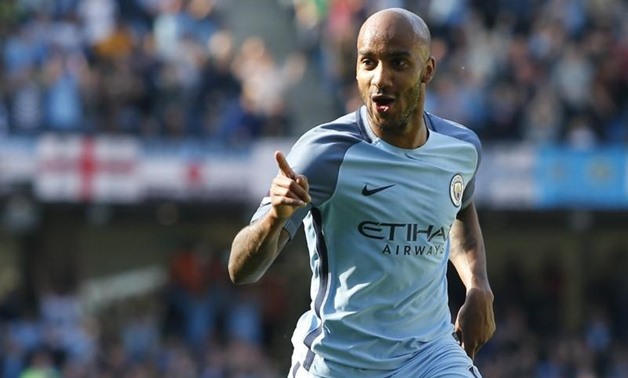 8/4/17 Manchester City's Fabian Delph celebrates scoring their third goal Action Images via Reuters / Ed Sykes Livepic