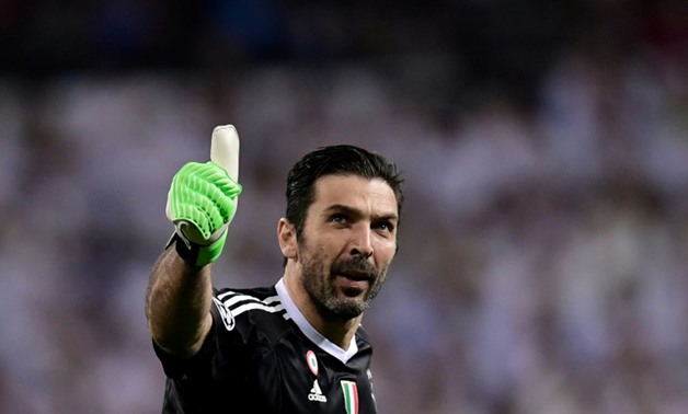 Veteran Italian goalkeeper Gianluigi Buffon is in Paris where he is expected to sign for PSG.
AFP/File / JAVIER SORIANO
