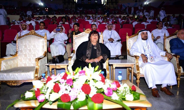 Minister of Culture, Inas Abdel Dayem, attended Tuesday the closing ceremonies of the cultural and artistic activities presented by Egypt as the honor guest at the 12th edition of  Souk Okaz Festival-The Supreme Council of Culture's official Facebook 