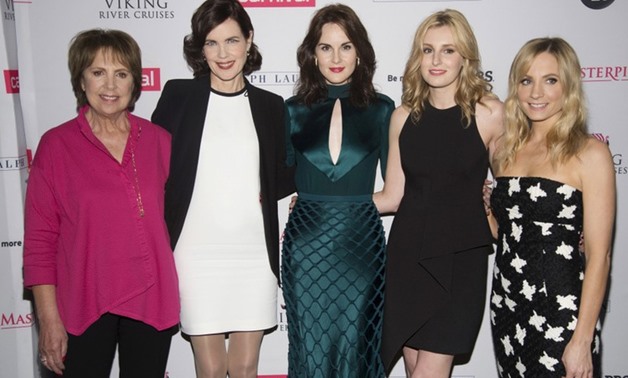 FILE PHOTO: "Downton Abbey" cast members (L-R) Penelope Wilton, Elizabeth McGovern, Michelle Dockery, Laura Carmichael and Joanne Froggatt attend a photo call in Beverly Hills, California August 1, 2015. REUTERS/Phil McCarten/File Photo
