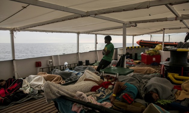 Migrants picked up in the Mediterranean as they try to get to Europe to start a new life
