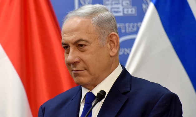 Israeli Prime Minister Benjamin Netanyahu attends a joint statment with Hungarian Prime Minister Viktor Orban (not seen) at the prime minister's office in Jerusalem, July 19, 2018. Debbie Hill/Pool via Reuters