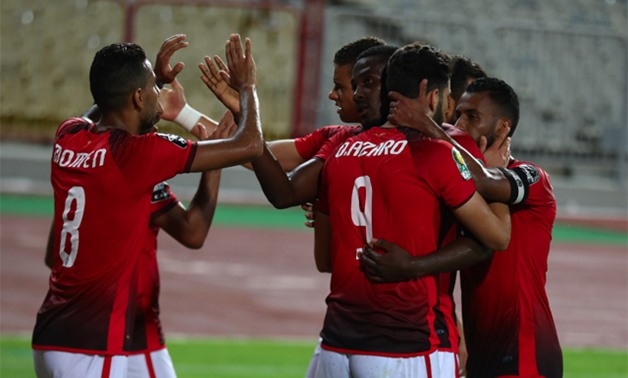Al-Ahly players celevrate Azarro's goal - Photo courtesy of Al-Ahly official website 