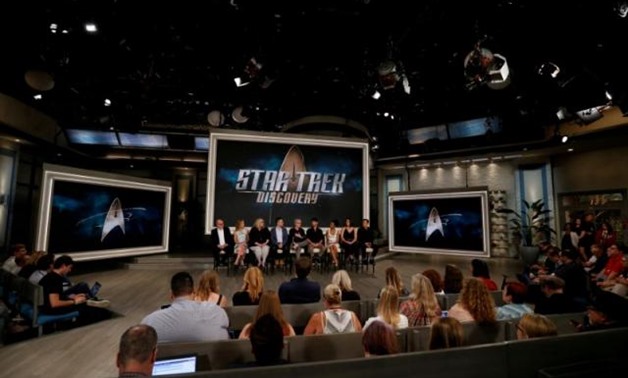 FILE PHOTO: The cast of the television series "Star Trek: Discovery" attends a panel on set during the TCA CBS Summer Press Tour in Studio City, California, U.S., August 1, 2017. REUTERS/Mario Anzuoni /File Photo

