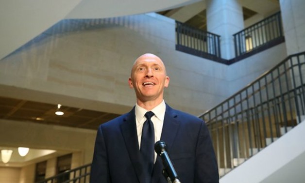© Mark Wilson/Getty Images North America/AFP (file photo) | Carter Page, former foreign policy adviser for the Trump campaign, speaks to the media on November 01, 2017.
