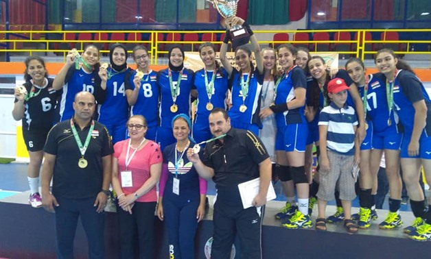 File- Egyptian Women’s team celebrates the victory 