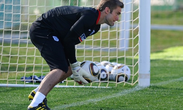 Goalkeeper Robert Green trains with England at the 2010 World Cup in South Africa
AFP / PAUL ELLIS
