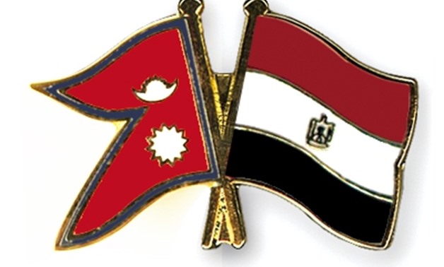 Nepal and Egypt flags crossed - Courtesy to crossed-flag-pins website.