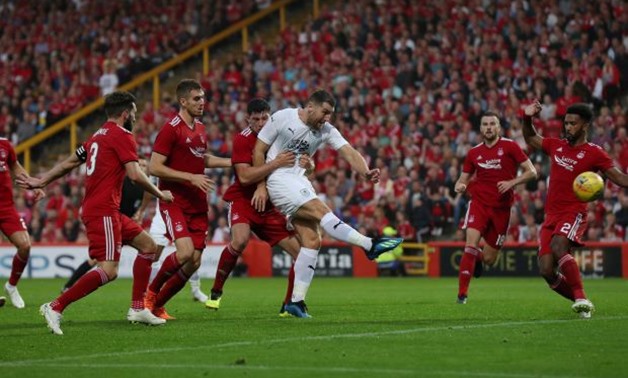Soccer Football - Europa League - Second Qualifying Round First Leg - Aberdeen v Burnley - Pittodrie Stadium, Aberdeen, Britain - July 26, 2018 Burnley's Sam Vokes scores their first goal Action Images via Reuters/Lee Smith
