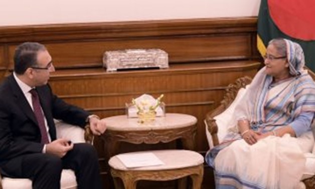 Bangladesh’s Prime Minister, Sheikh Hasina, and Egyptian Ambassador, Walid Shams - Egypt Today
