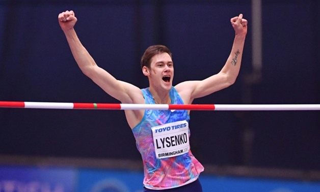 Danil Lysenko won the men's high jump final at the World Indoor Athletics Championships in March.
AFP / Ben STANSALL
