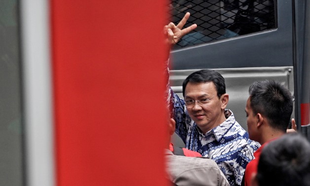 Jakarta's first non-Muslim governor he arrives at the Cipinang prison in Jakarta, Indonesia Antara Foto/Ubaidillah via REUTERS.