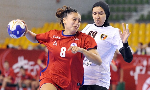 Nada Mohamed from Egypt and Josefa Araya from Chile during the game - Photo courtesy of the tournament’s website 