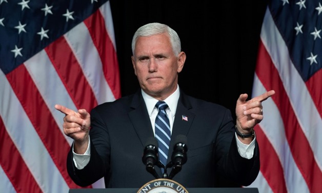 US Vice President Mike Pence speaks about the creation of the Space Force at the Pentagon
