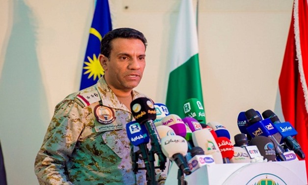 FILE - Spokesman of the Coalition to Restore Legitimacy in Yemen, Colonel Turki bin Saleh Al-Malki