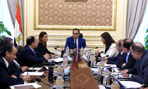 Prime Minister Mostafa Madbouli with the ministerial economic committee to discuss Egypt's public debt on August 10, 2018 - Press photo/Cabinet official page