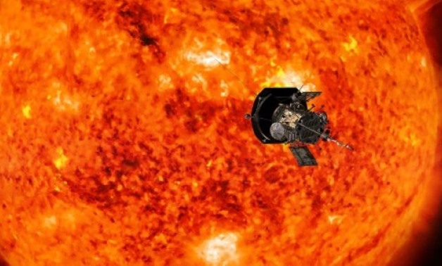 © NASA/Johns Hopkins APL/AFP | A rendering of NASA's Parker Solar Probe, the spacecraft that will fly through the Sun's corona to trace how energy and heat move through the star's atmosphere