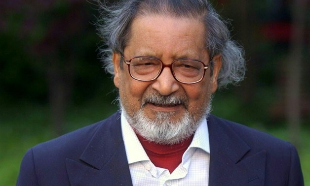 British author and winner of the 2001 Nobel Prize for Literature, V.S. Naipaul, pictured at a photocall before a conference in Madrid on May 27, 2002