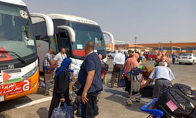 FILE: Palestinian hajj pilgrims arrive to Cairo Airport en route to Mecca