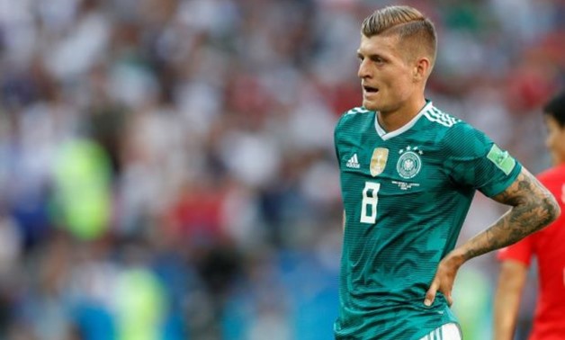 Soccer Football - World Cup - Group F - South Korea vs Germany - Kazan Arena, Kazan, Russia - June 27, 2018 Germany's Toni Kroos looks dejected REUTERS/John Sibley
