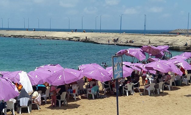 File Photo: Egyptian enjoys beaches during summer. 