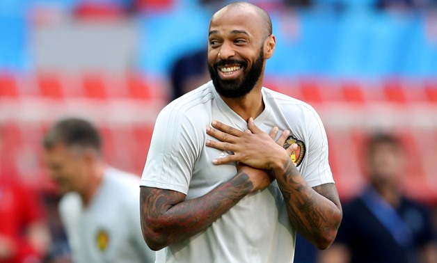 FILE PHOTO: Soccer Football - World Cup - Belgium Training - Spartak Stadium, Moscow, Russia - June 22, 2018 Belgium assistant coach Thierry Henry during training REUTERS/Carl Recine/File Photo