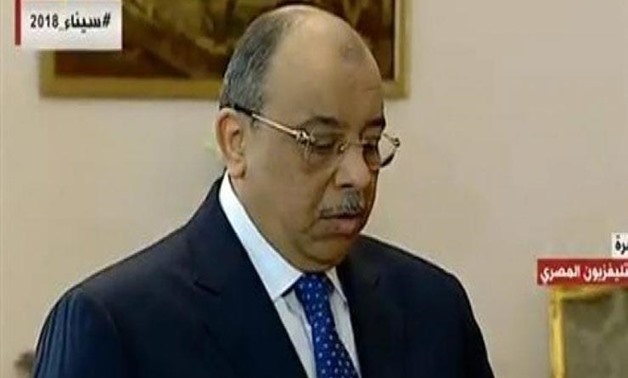 Mahmoud Sharawy takes the oath as the new Local Development Minister - screenshot from the national