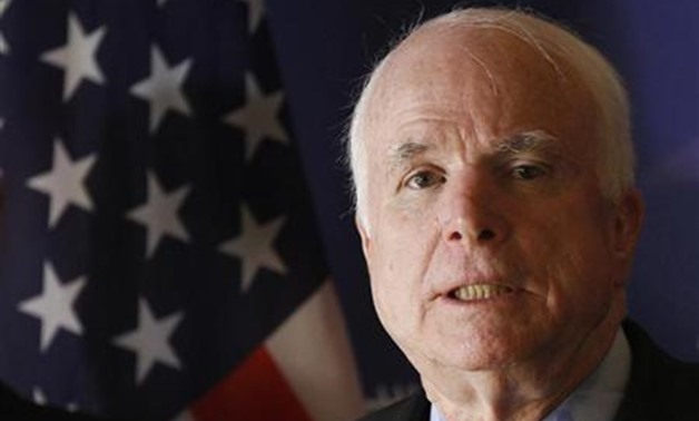 Senator John McCain speaks during a news conference in Tripoli February 22, 2012. REUTERS/Anis Mili. “
