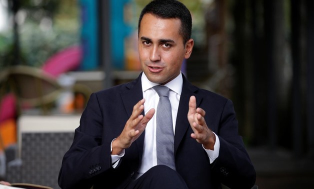 5-Star new leader Luigi Di Maio gestures during an interview with journalists in Rimini, Italy, September 24, 2017. REUTERS/Max Rossi