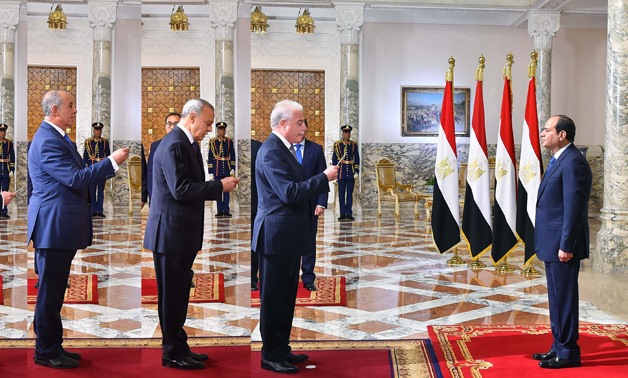A number of newly-appointed governors swore in before President Sisi- press photo