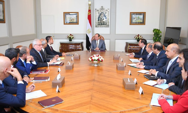 President El Sisi Meets with Italian Deputy Prime Minister and Minister of Economic Development, Labour and Social Policies- press photo