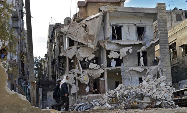  EPA — The destroyed neighborhood of Ansari, Syria