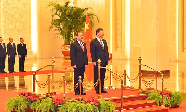 Chinese President Xi Jinping (R) receives Egypt's Abdel Fatah al-Sisi on September 1, 2018 in Beijing - Press photo/Presidency
