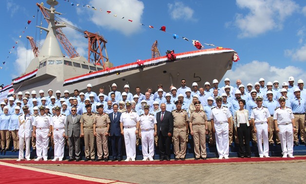 Egyptian Armed Forces at the celebrations of first Egyptian manufactured Gowind-class Corvette on September 7, 2018 - Press photo/Armed Forces Spox