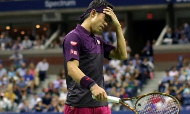 © AFP | Out of gas: Japan's Kei Nishikori in his US Open semi-final loss to Novak Djokovic on Friday.