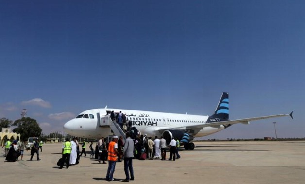 Passengers board a flight at Benina airport east of Benghazi, Libya, July 15, 2017. REUTERS/Esam Omran Al-Fetori
